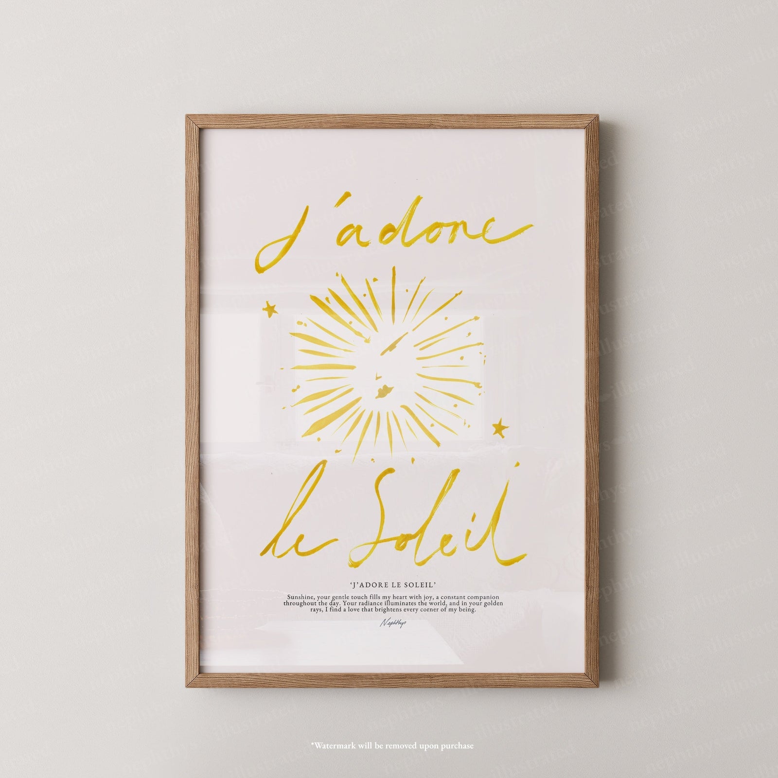 J'adore Le Soleil (Brushstroke Yellow)