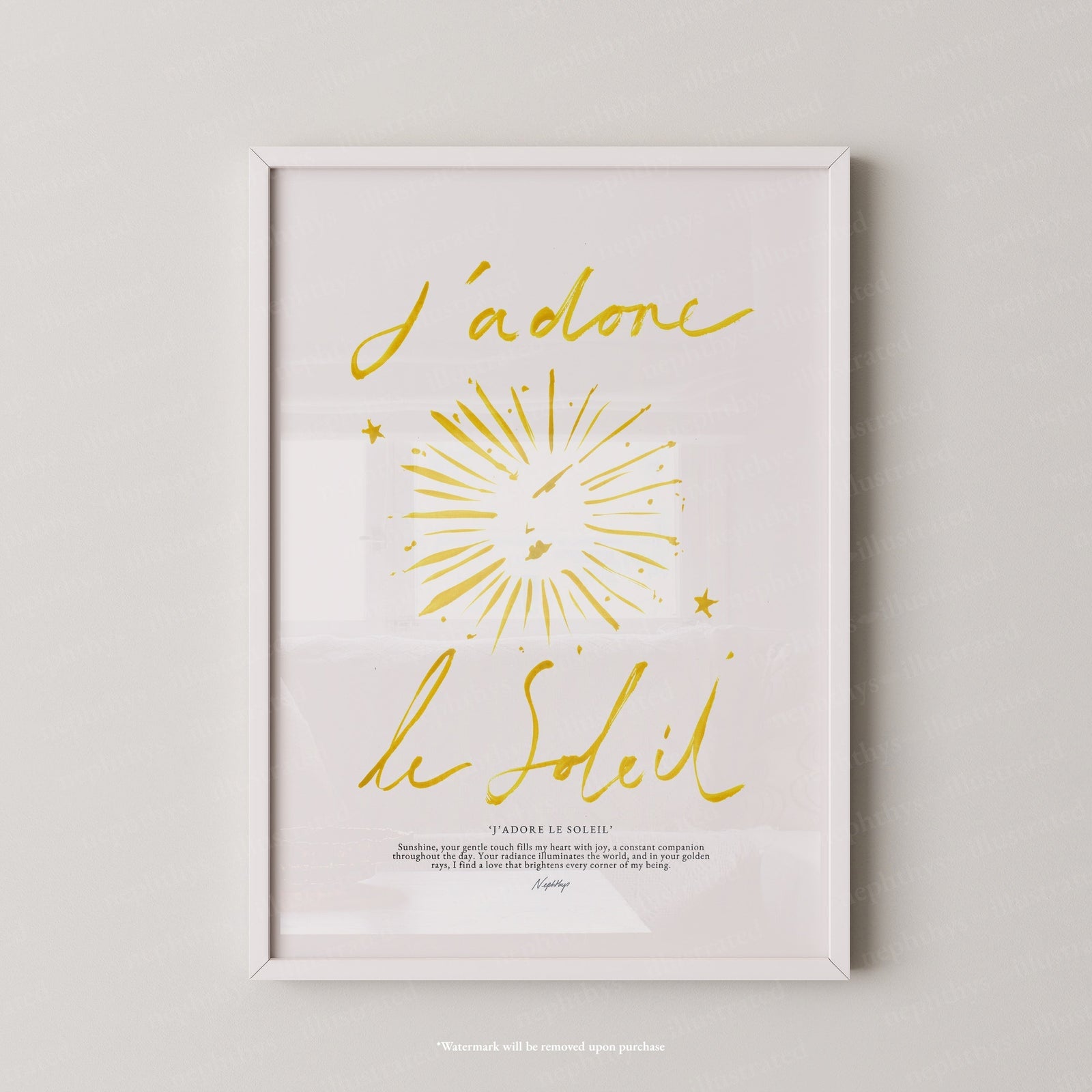 J'adore Le Soleil (Brushstroke Yellow)