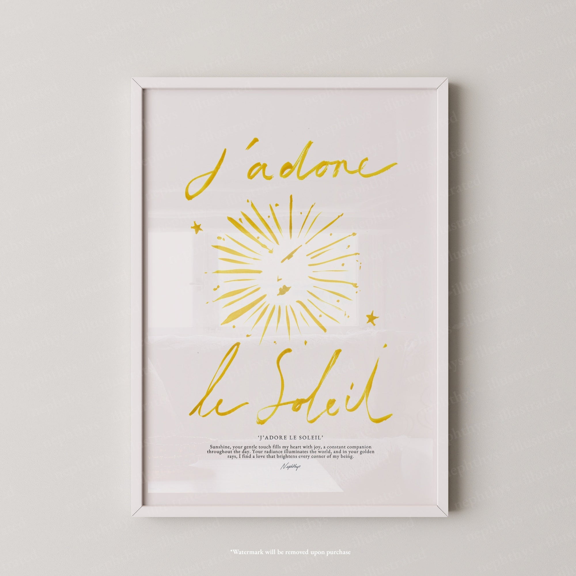 J'adore Le Soleil (Brushstroke Yellow)