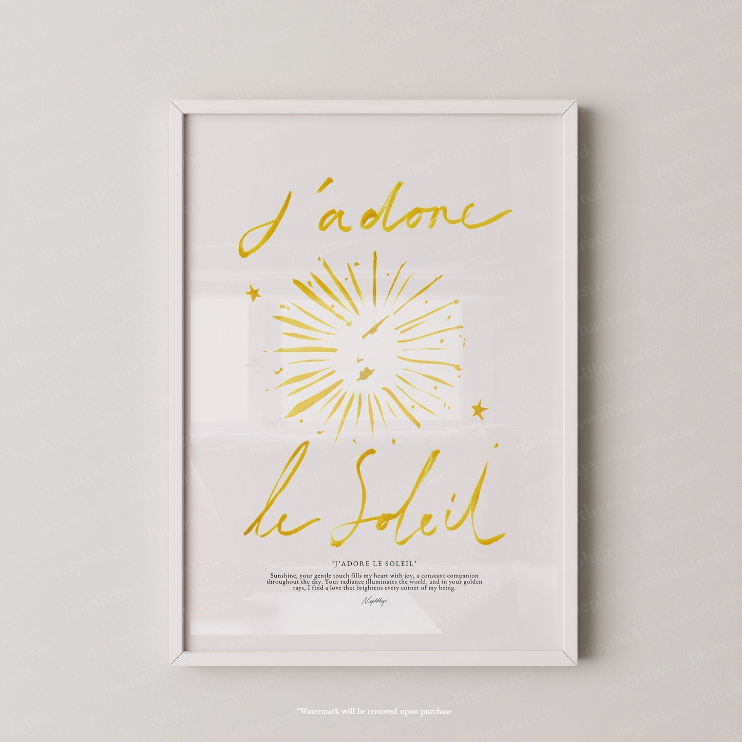 J'adore Le Soleil (Brushstroke Yellow)