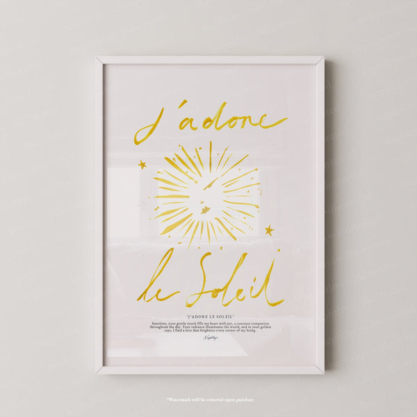 J'adore Le Soleil (Brushstroke Yellow)