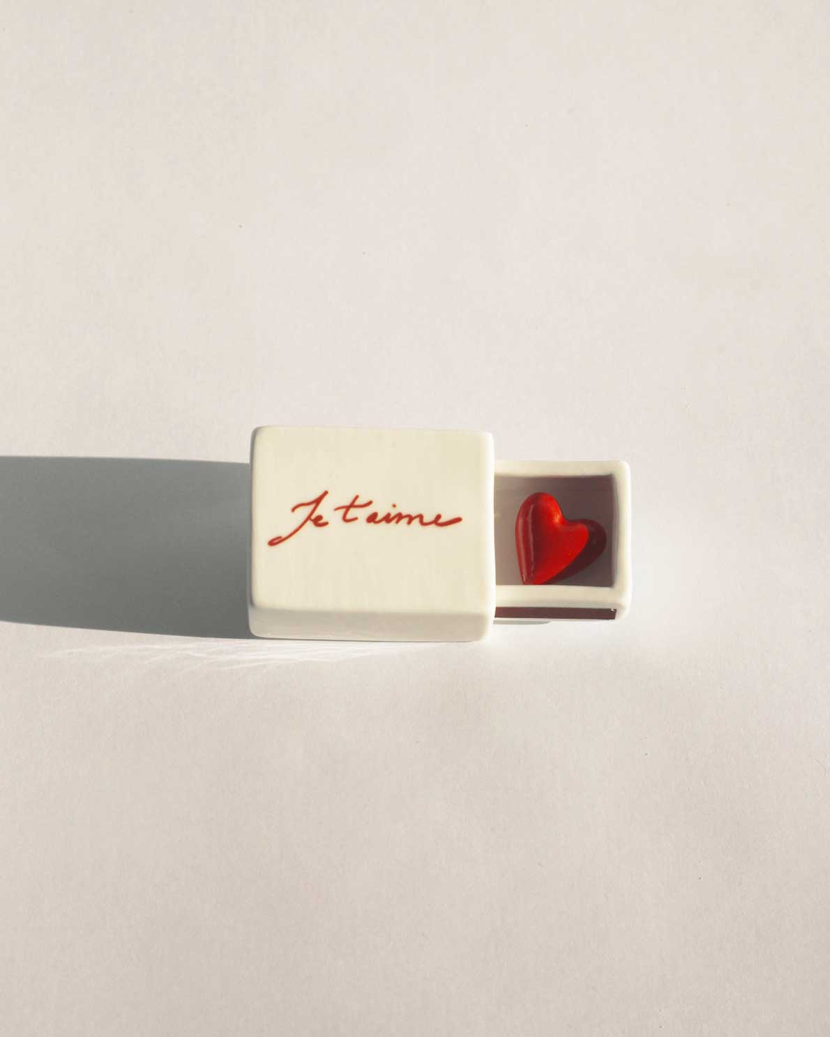 Mini Je t'aime’ Ceramic Matchbox