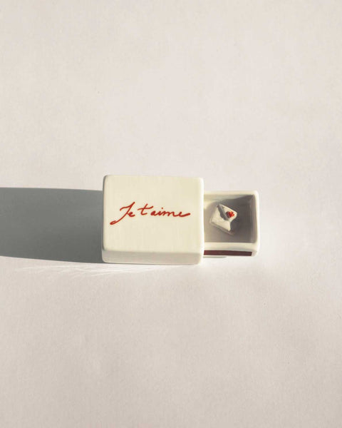 Mini Je t'aime’ Ceramic Matchbox