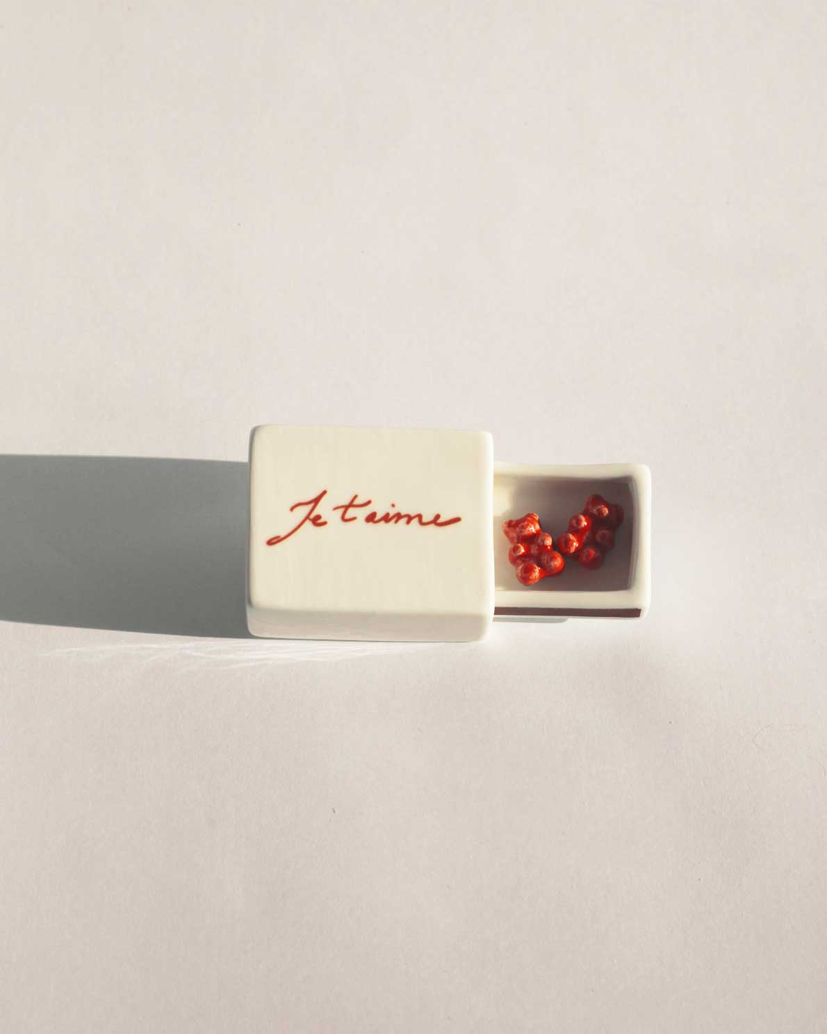 Mini Je t'aime’ Ceramic Matchbox