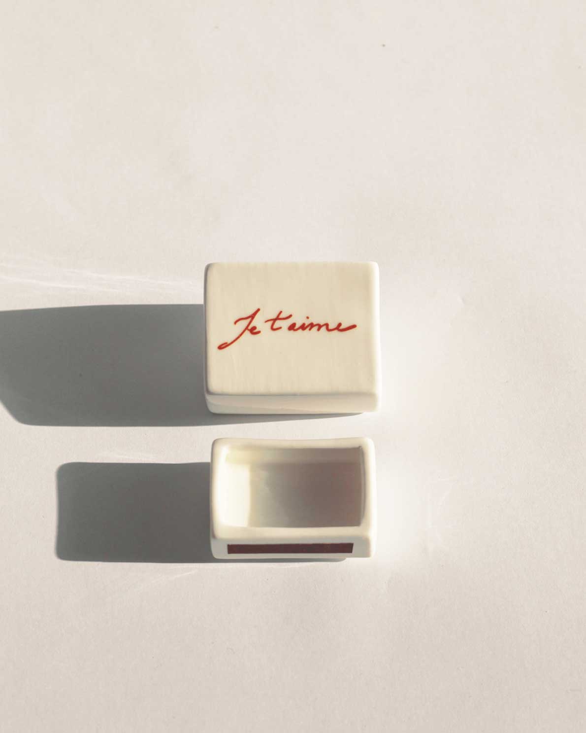 Mini Je t'aime’ Ceramic Matchbox