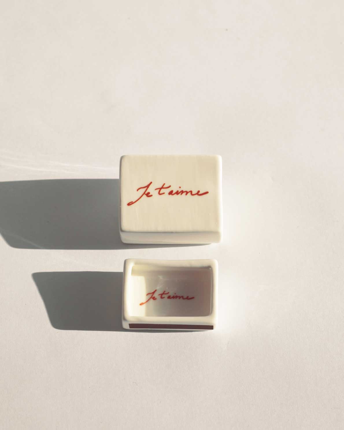 Mini Je t'aime’ Ceramic Matchbox