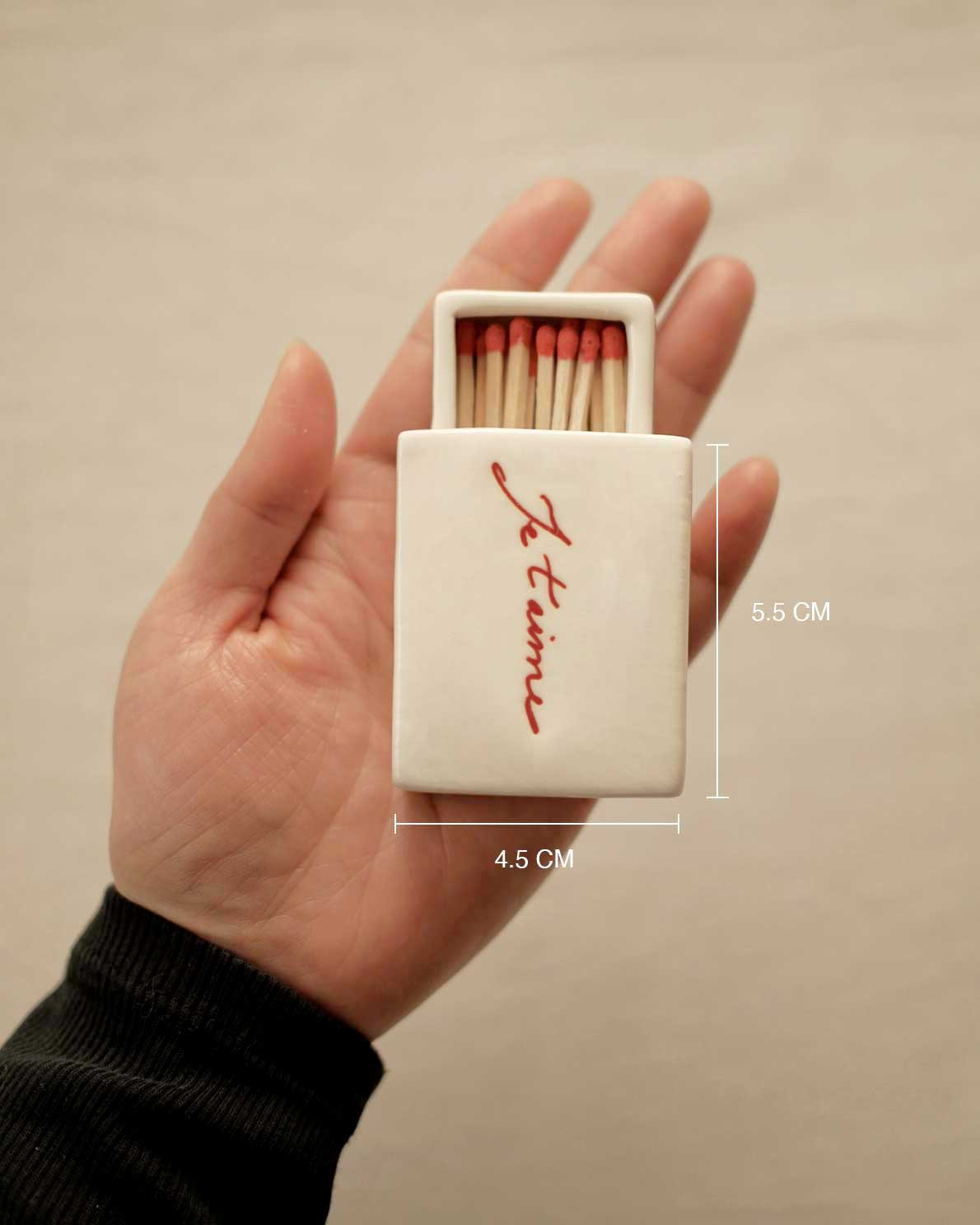 Mini Je t'aime’ Ceramic Matchbox