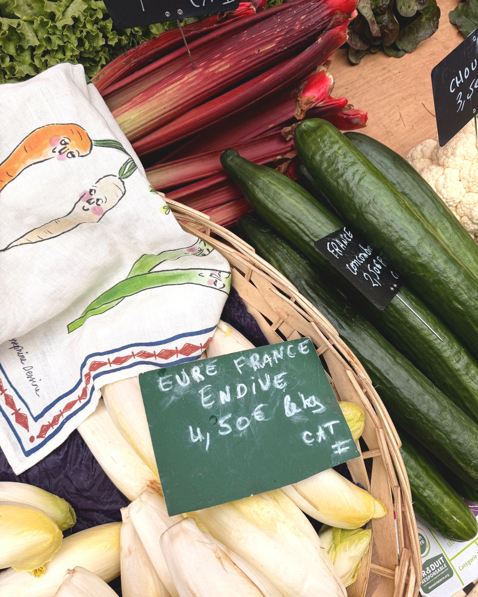Long Veg Tea Towel