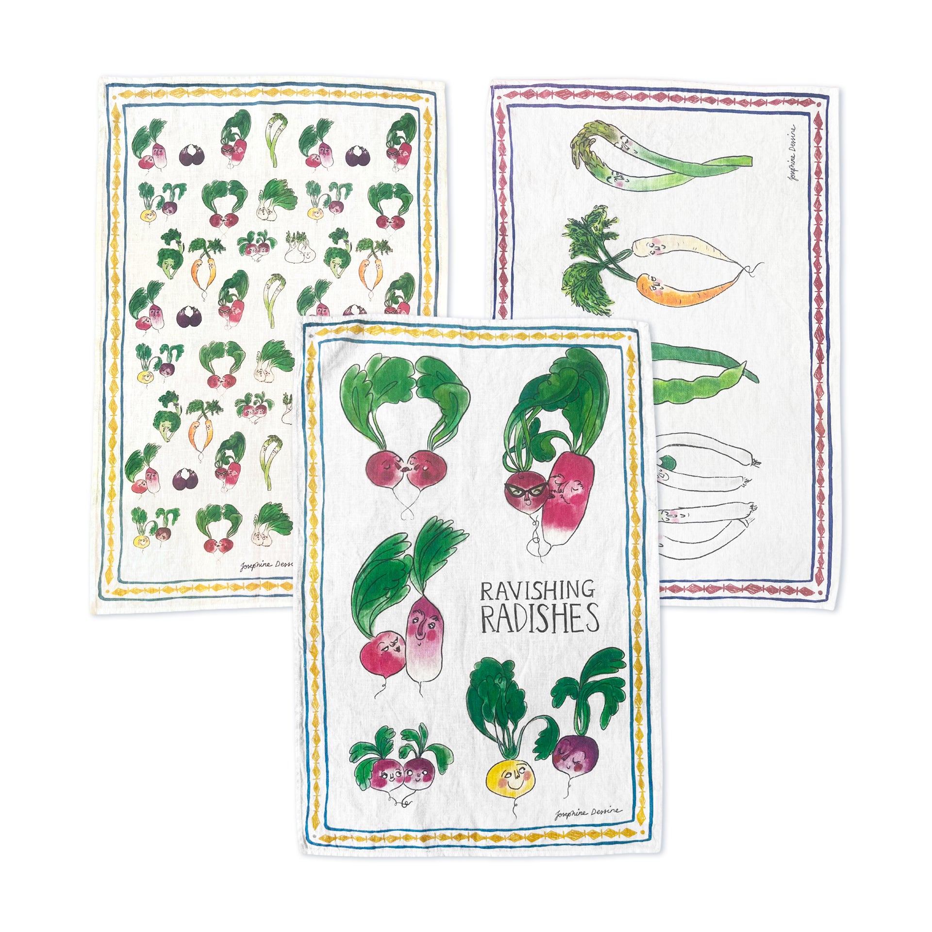 The Veg Tea Towel Set
