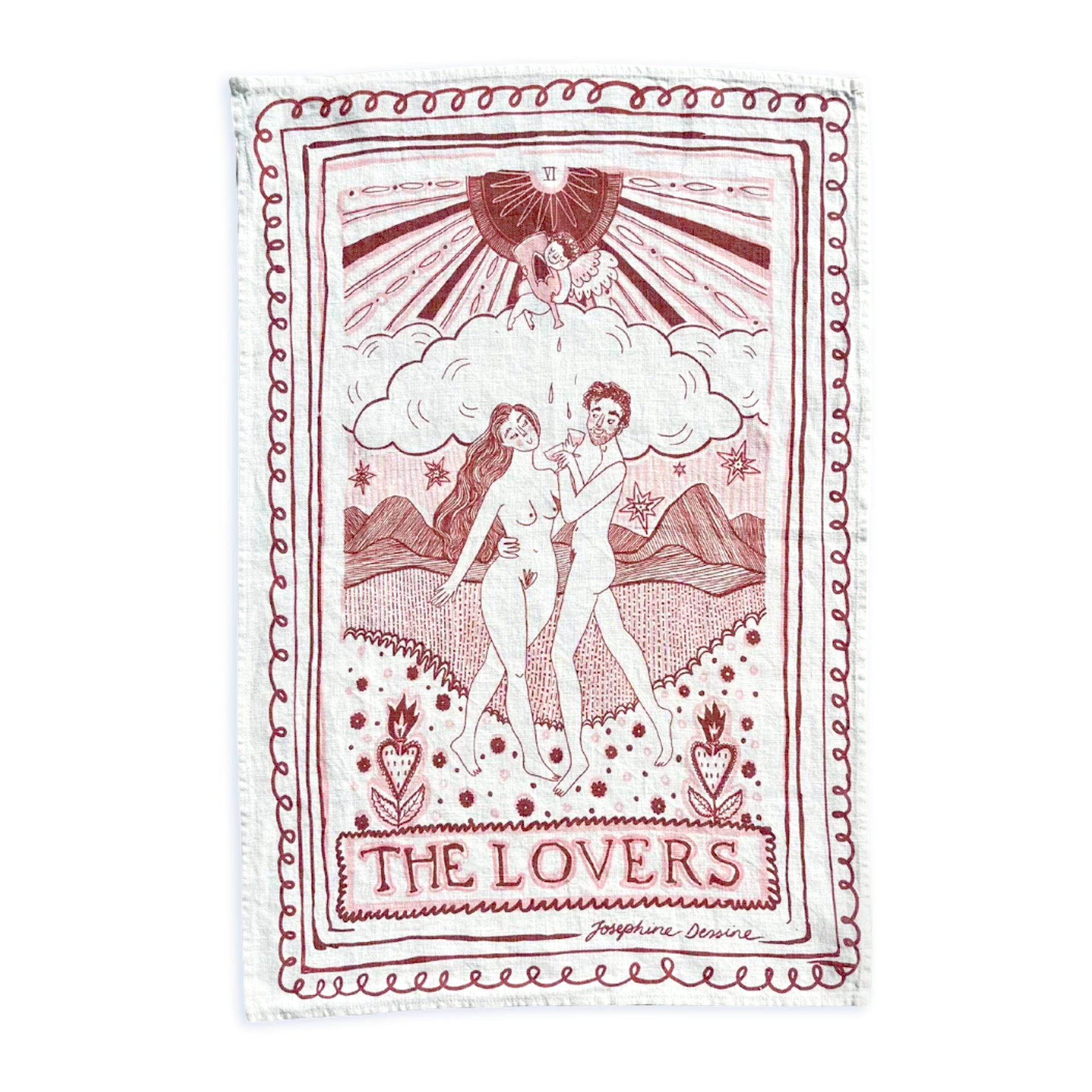 The Lovers Tea Towel