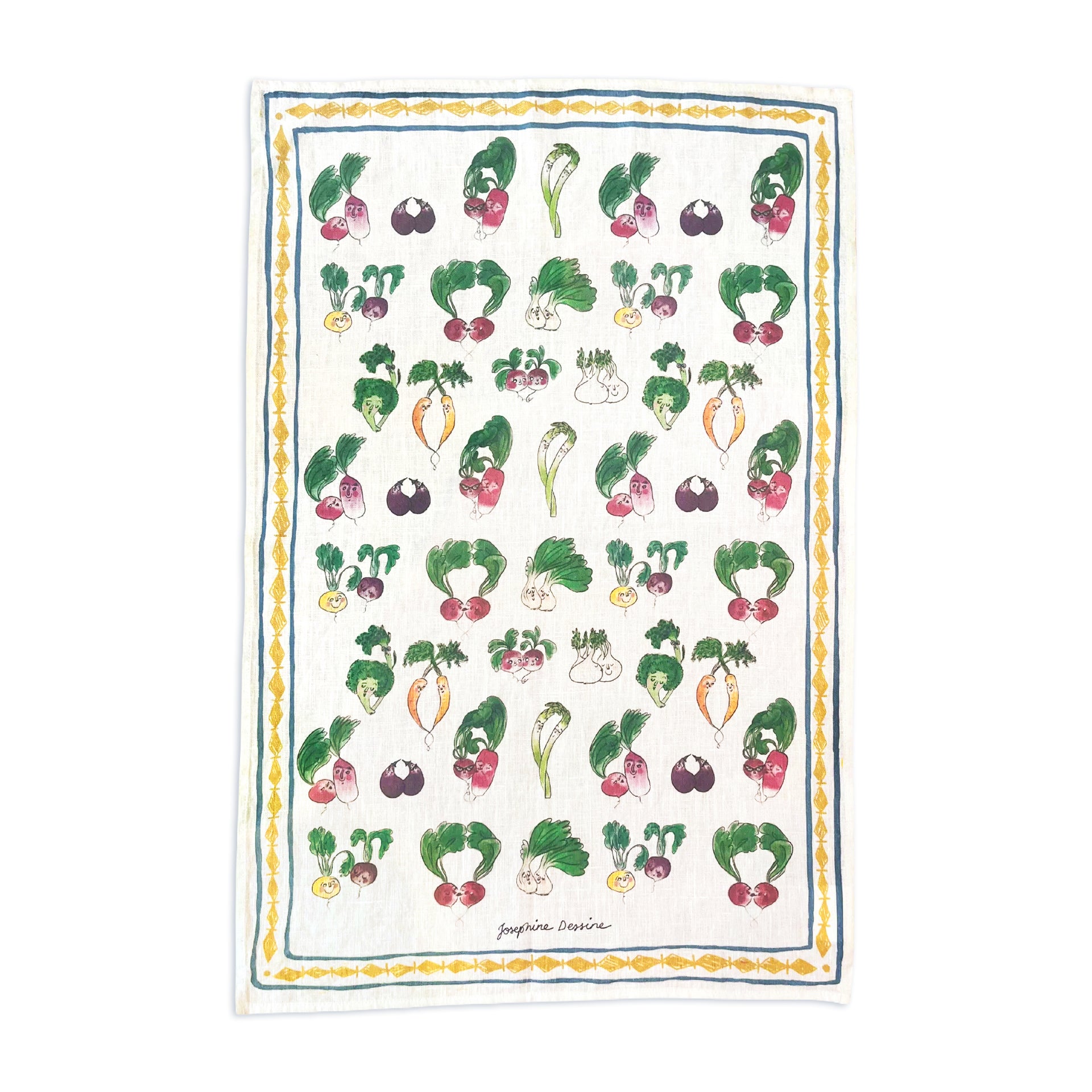 Veg Pattern Tea Towel