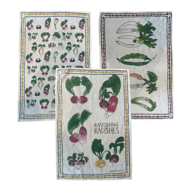 The Veg Tea Towel Set