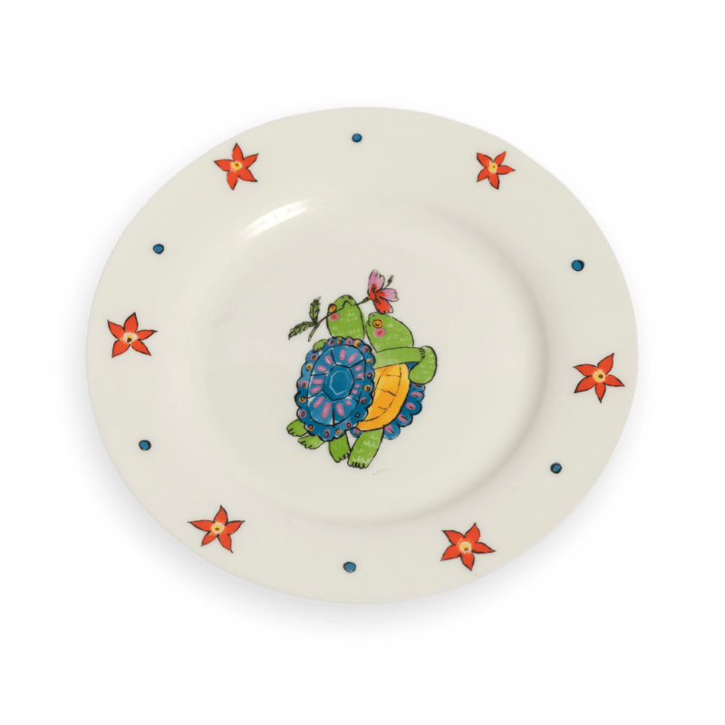 Holidaying Turtle Dessert Plate Set - Set of 6