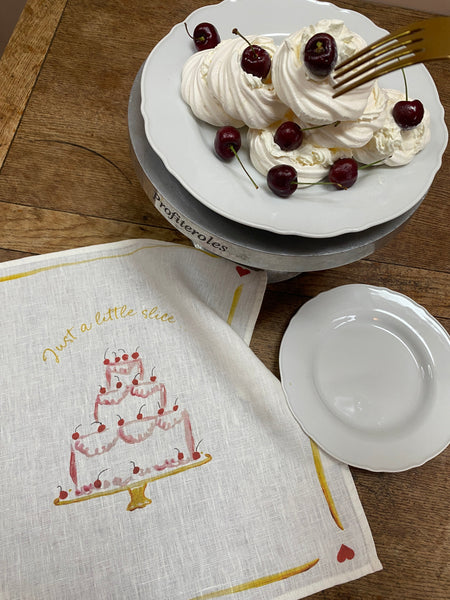 Just a Little Slice / Bucket Of Fizz - Set Of Two Linen Napkins
