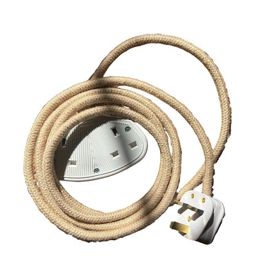 Jute Round - Lola's Leads Fabric Extension Cable