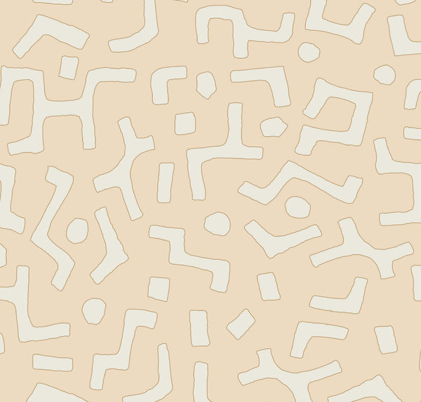 Raphia Wallpaper, Powder, Sample