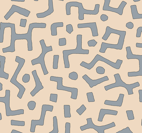 Raphia Wallpaper, Sky Sample