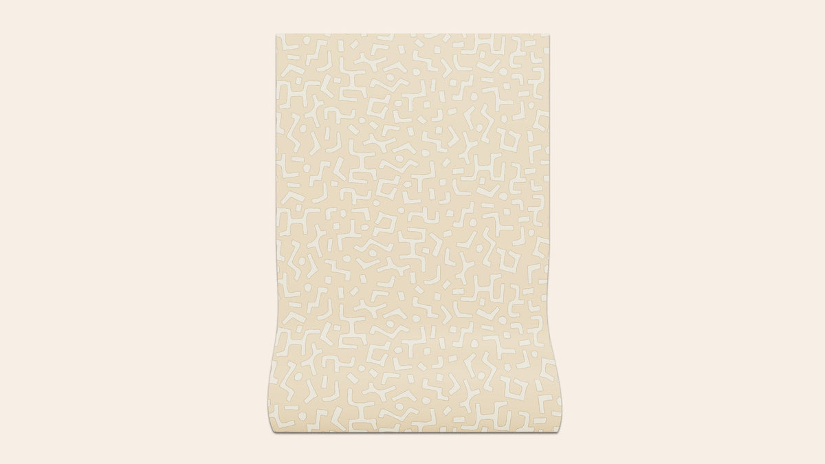 Raphia Wallpaper, Powder, Roll