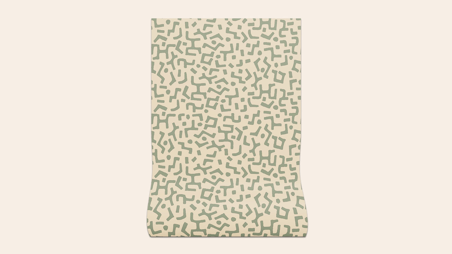 Raphia Wallpaper, Palm, Roll