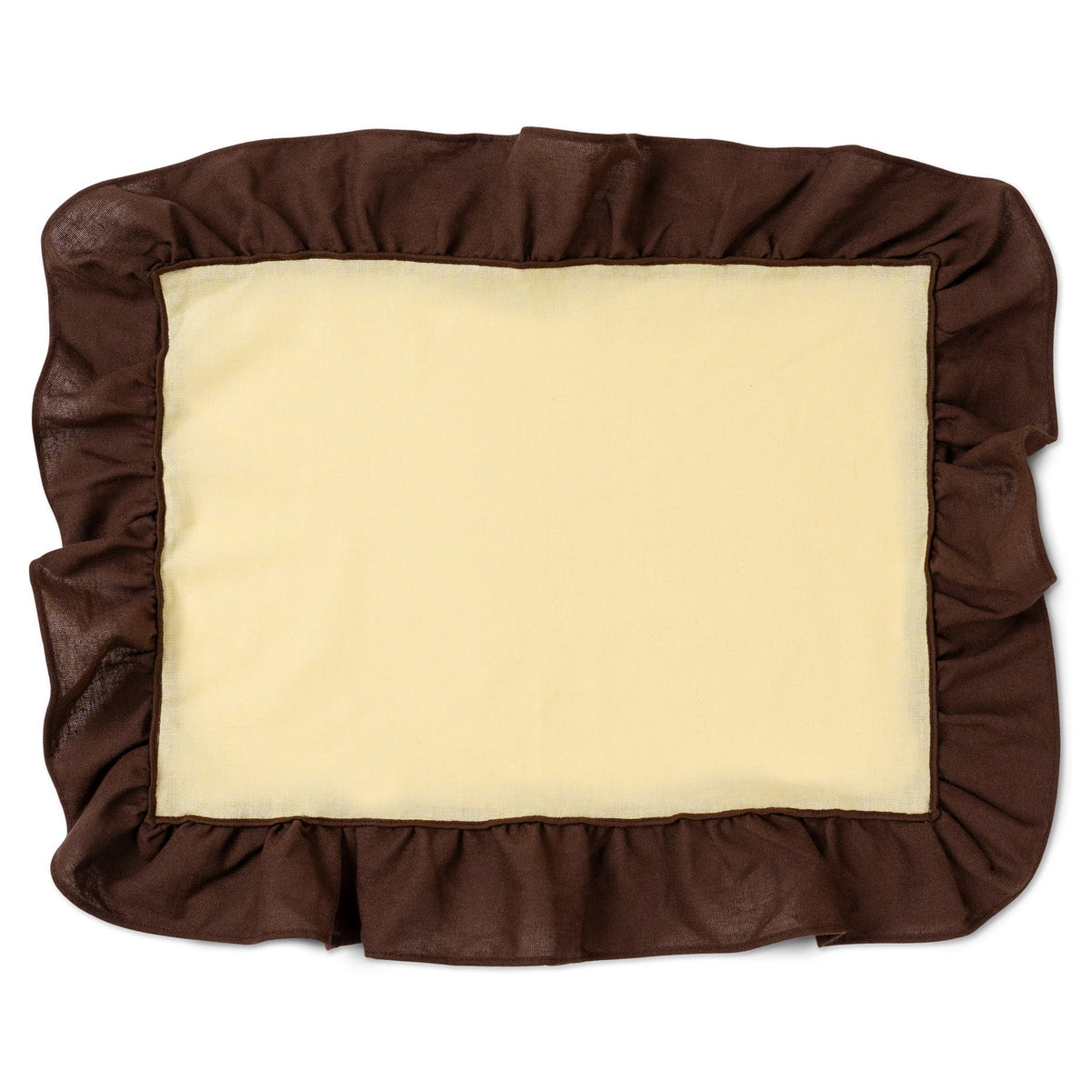 Placemats Ruffle Yellow/brown - Set of 2