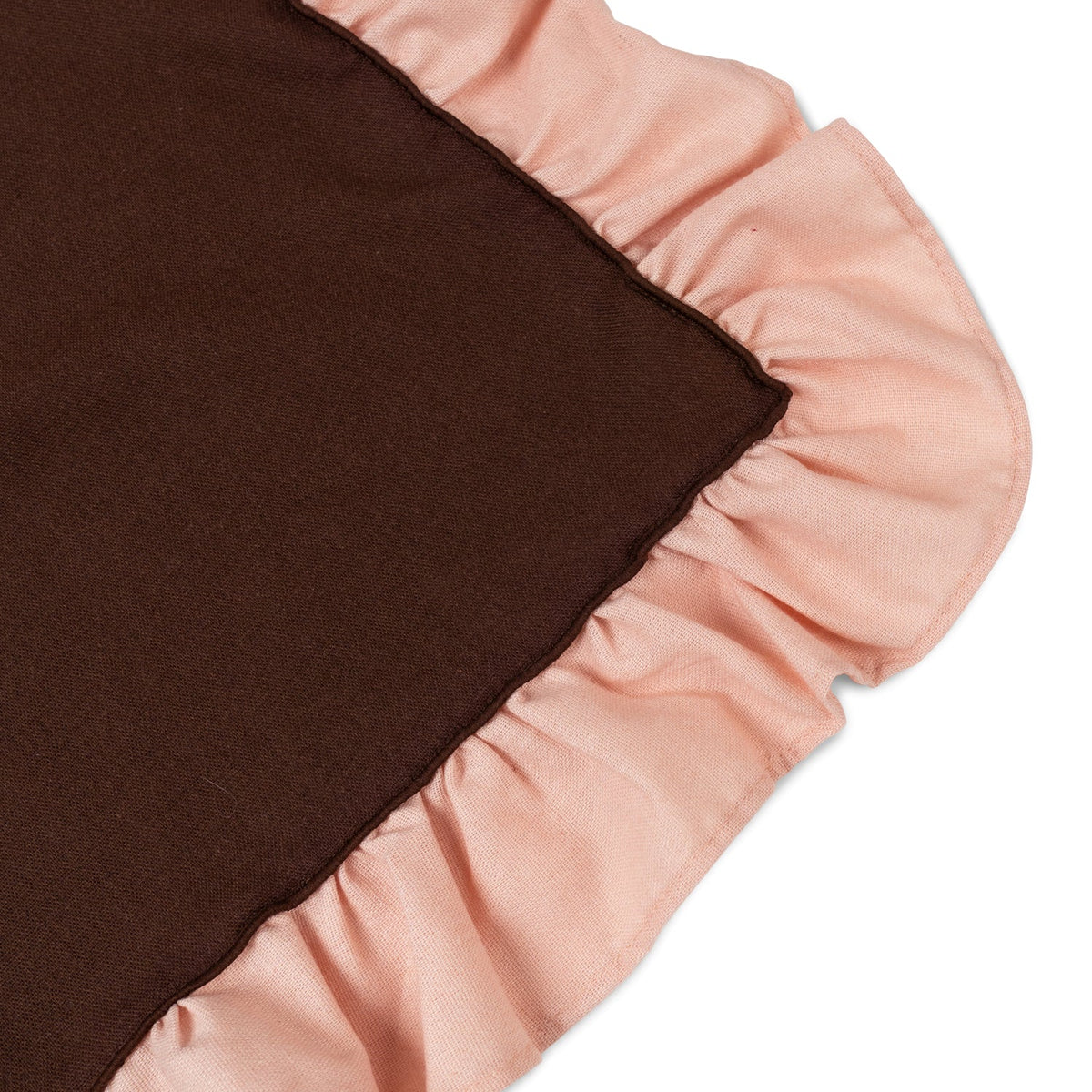 Placemats Ruffle Brown/pink - Set of 2