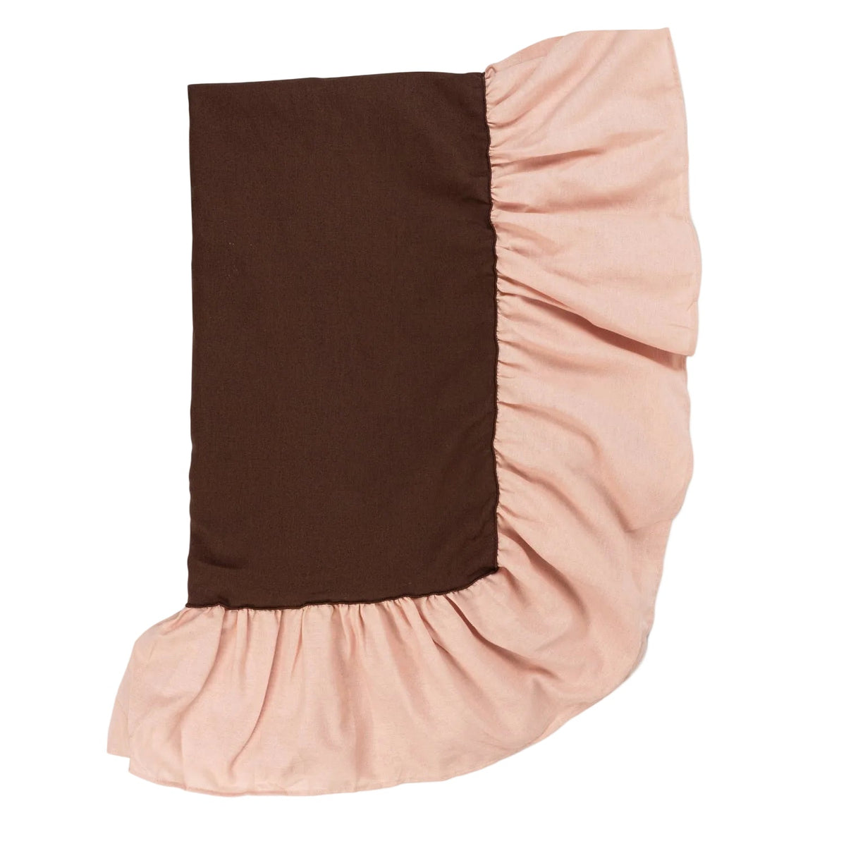Table Cloth Ruffle Brown/pink - Large