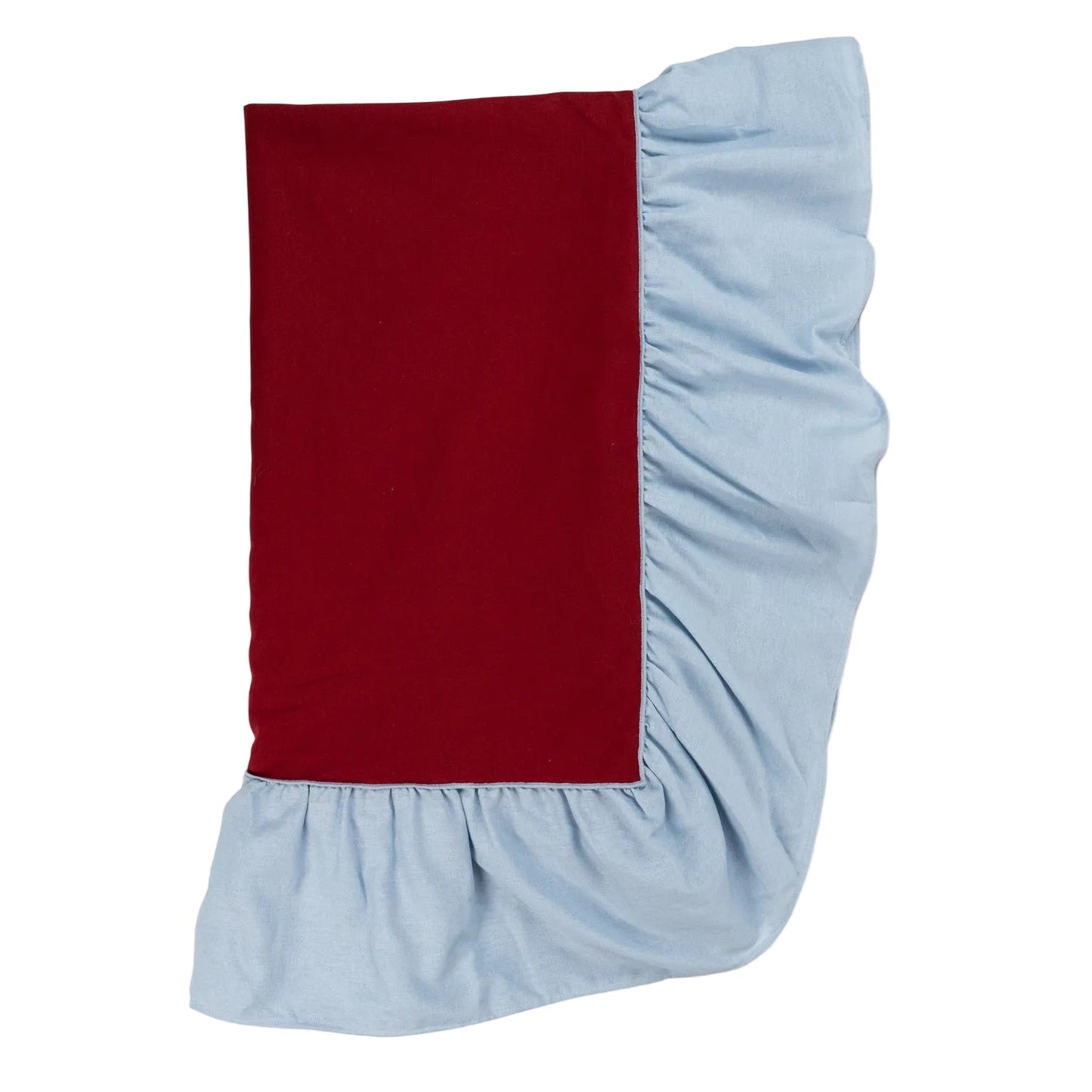 Table Cloth Ruffle Red/blue - Large
