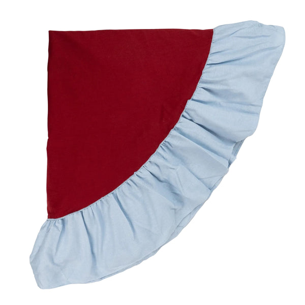 Round Ruffle Tablecloth Red/Blue