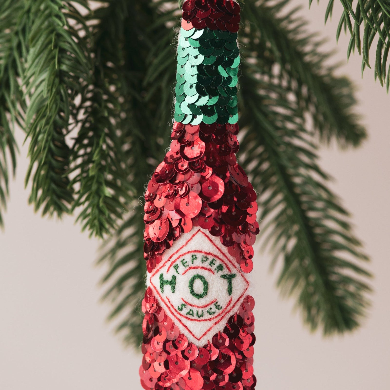 Hot Sauce Sequin Hanging Decoration
