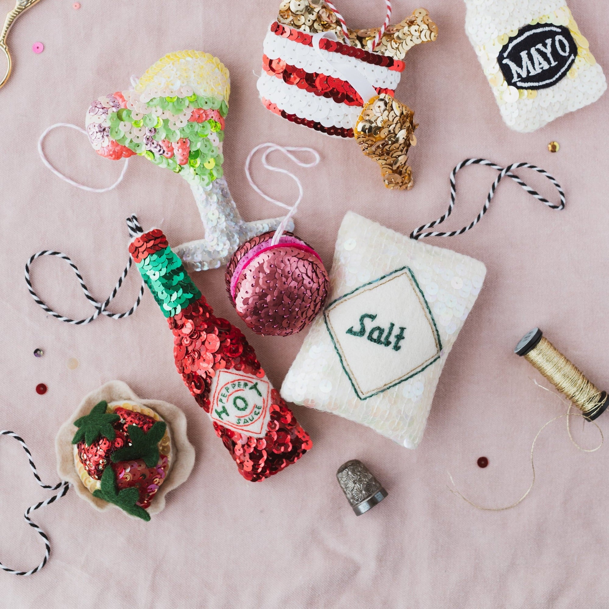 The Hot Sauce Sequin Hanging Decoration