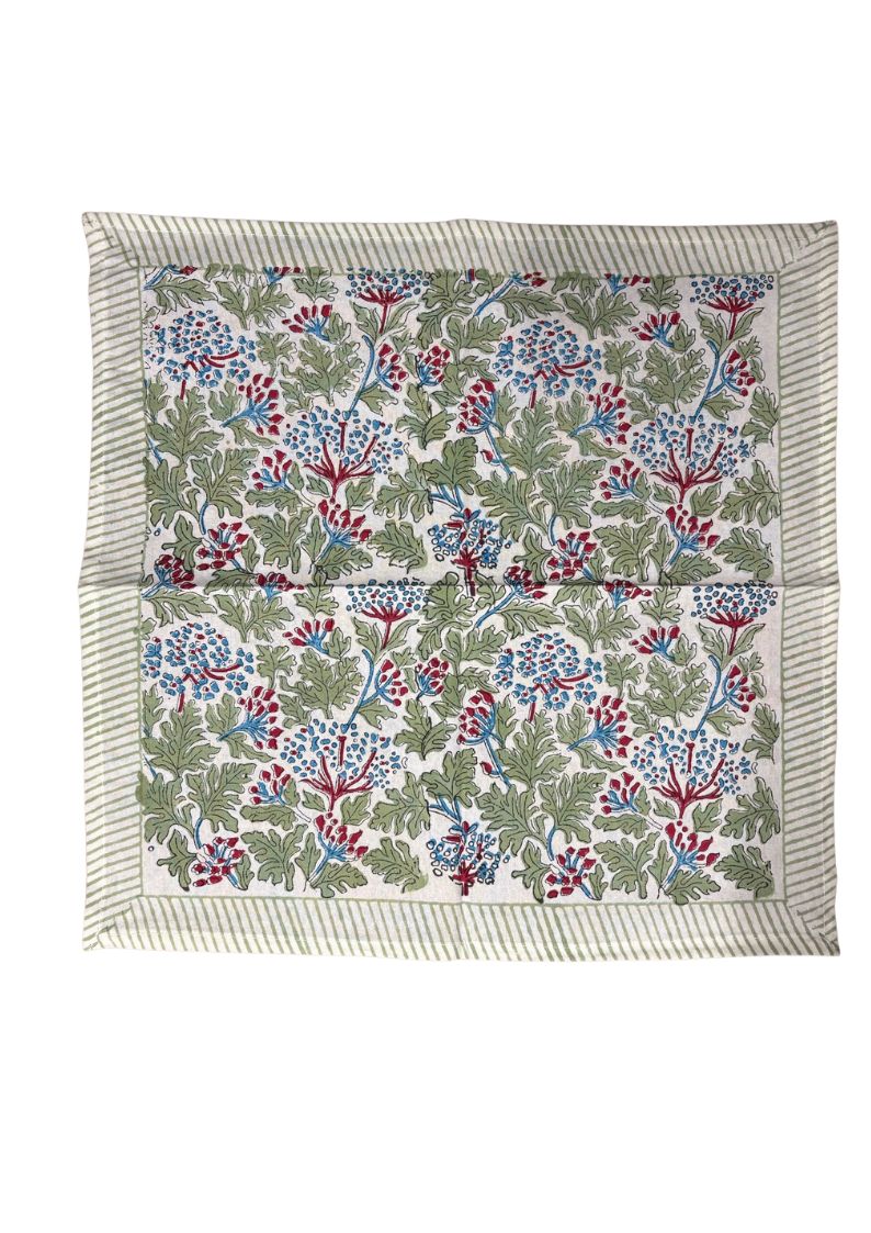 Kelpie Napkin in Green/Red (Set of 4)
