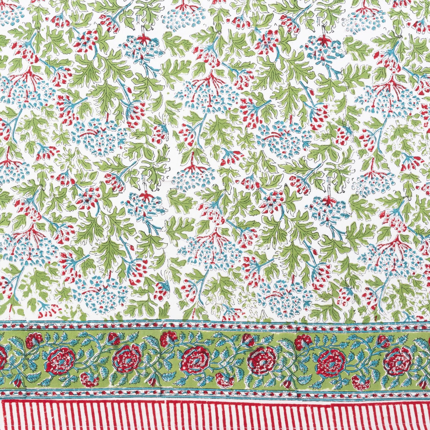 Kelpie Tablecloth in Green/Red