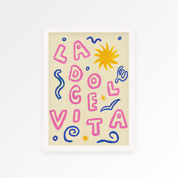 La Dolce Vita Hand Painted Print