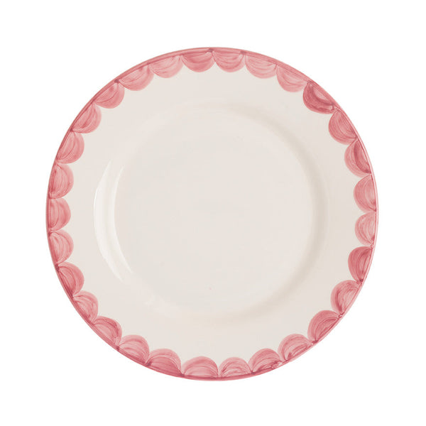 Pink Scallop Dinner Plate