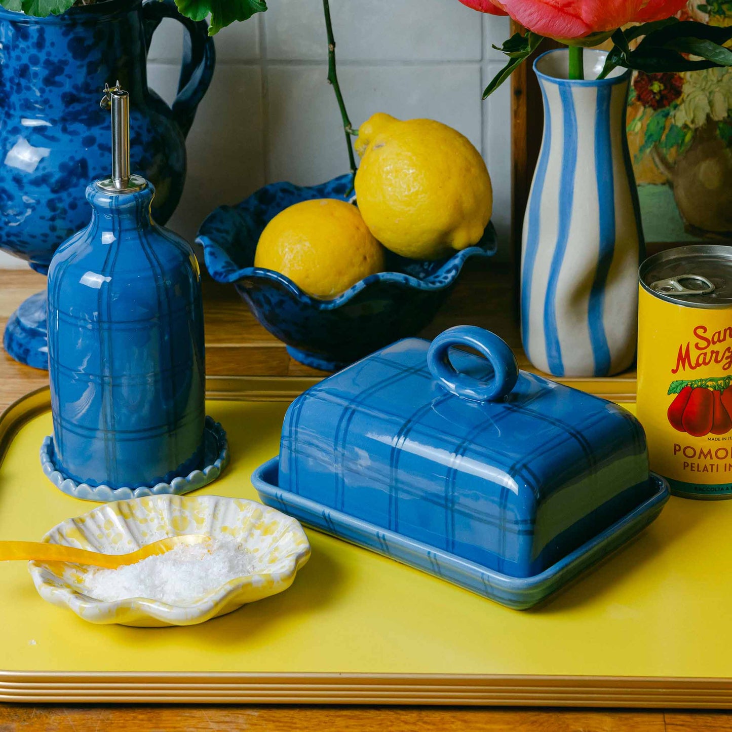 Gingham Oil Bottle