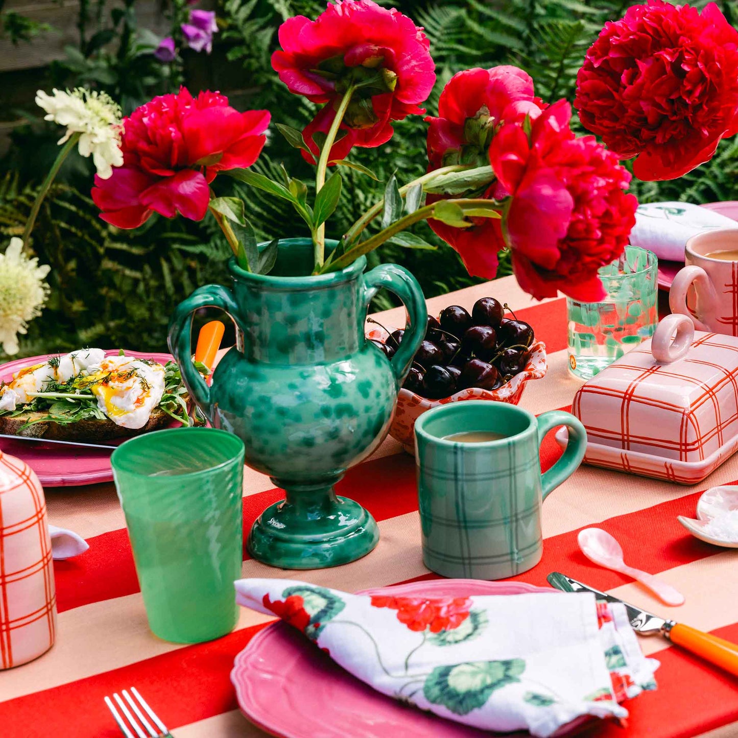 Splatterware Two Handle Vase