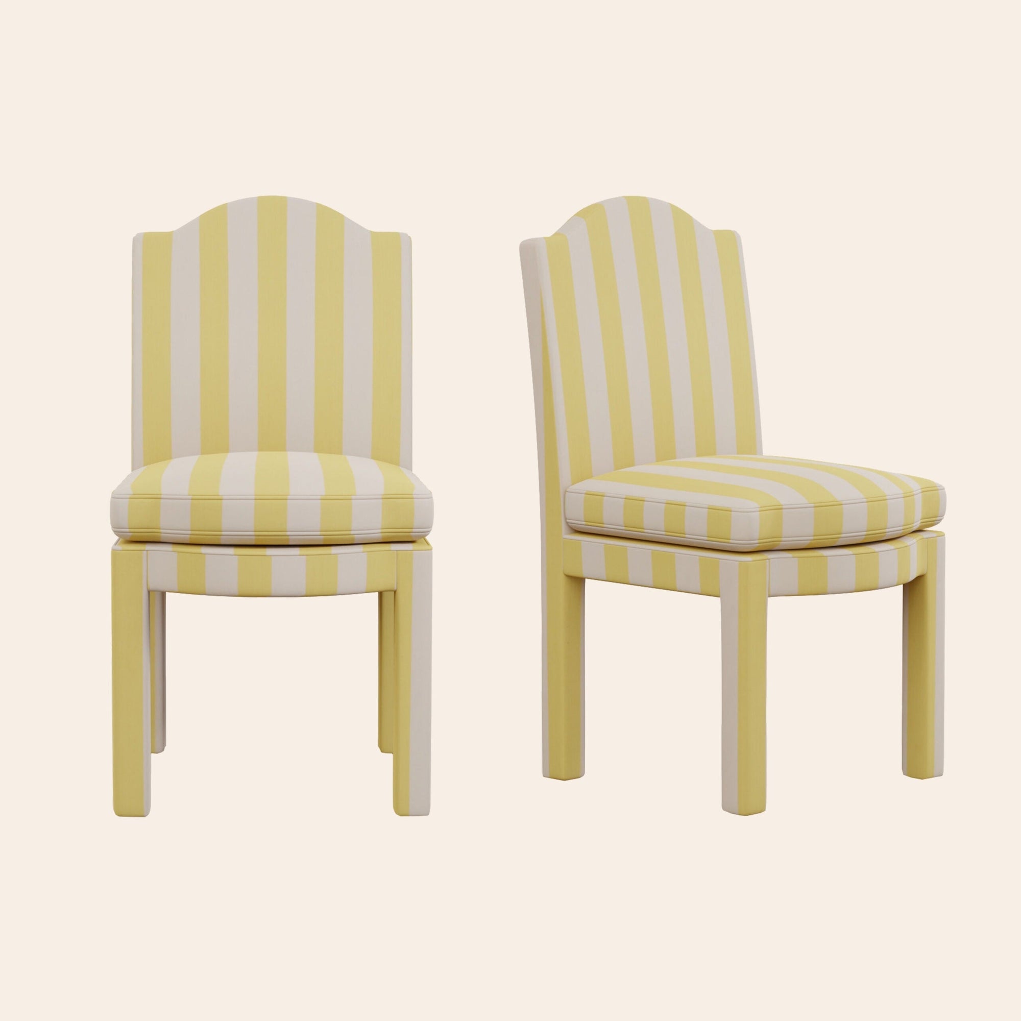 Pair of Leo Dining Chairs, Citron