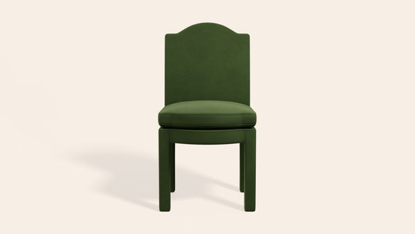 Pair of Leo Dining Chairs, Zucchini Velvet