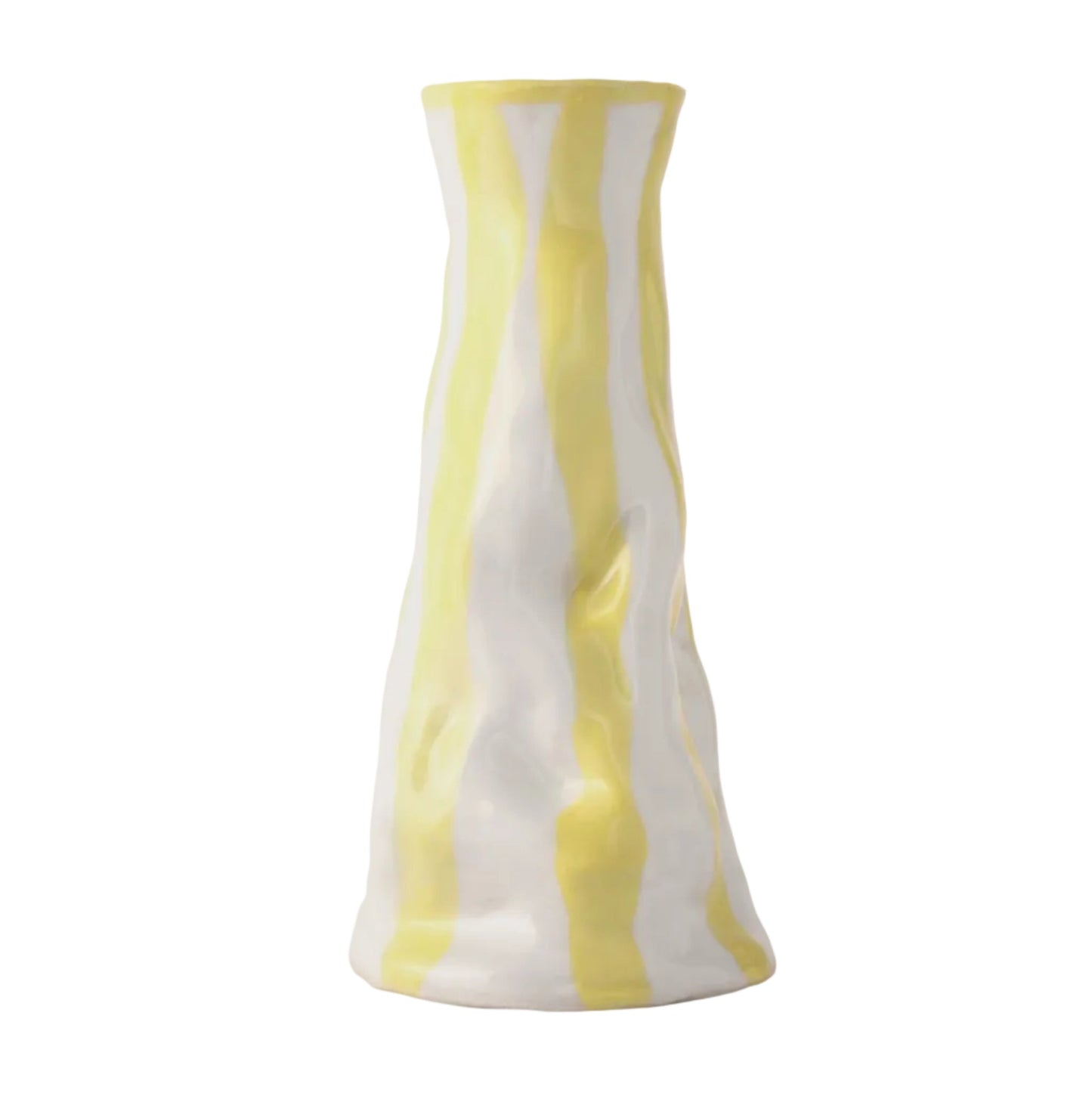 Light Yellow Candy Stripe Vase