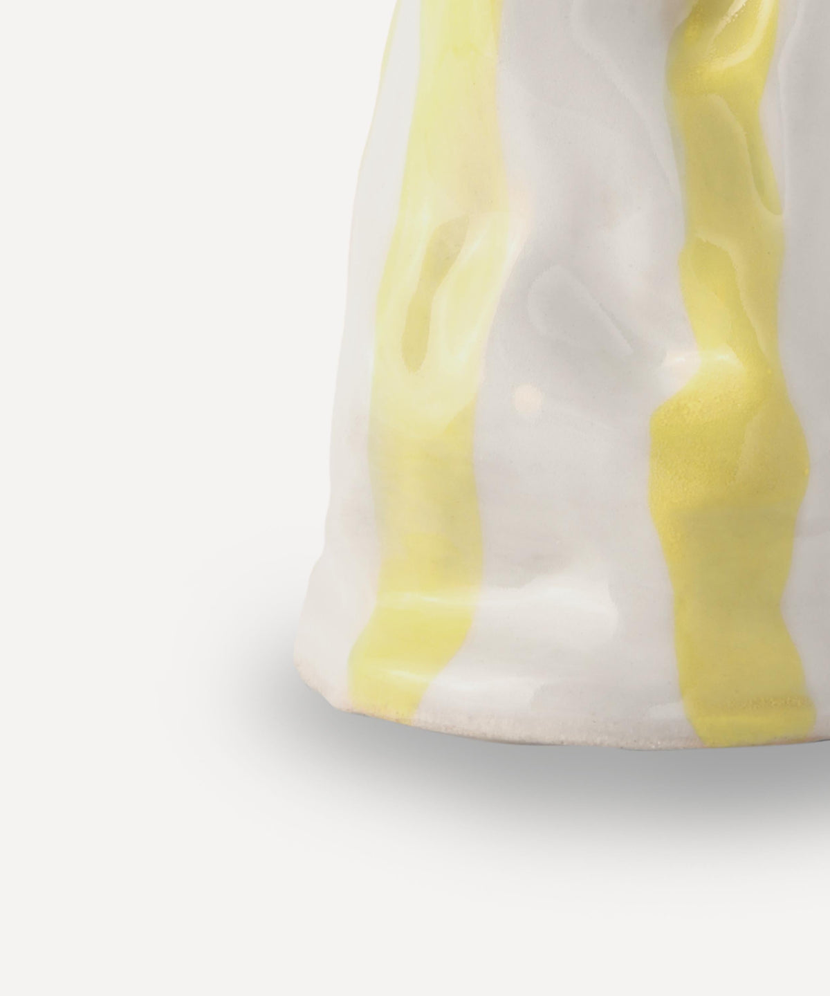 Light Yellow Candy Stripe Vase