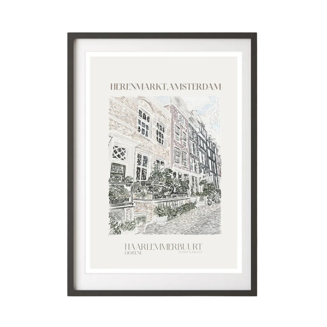 Herenmarkt Amsterdam Art Print