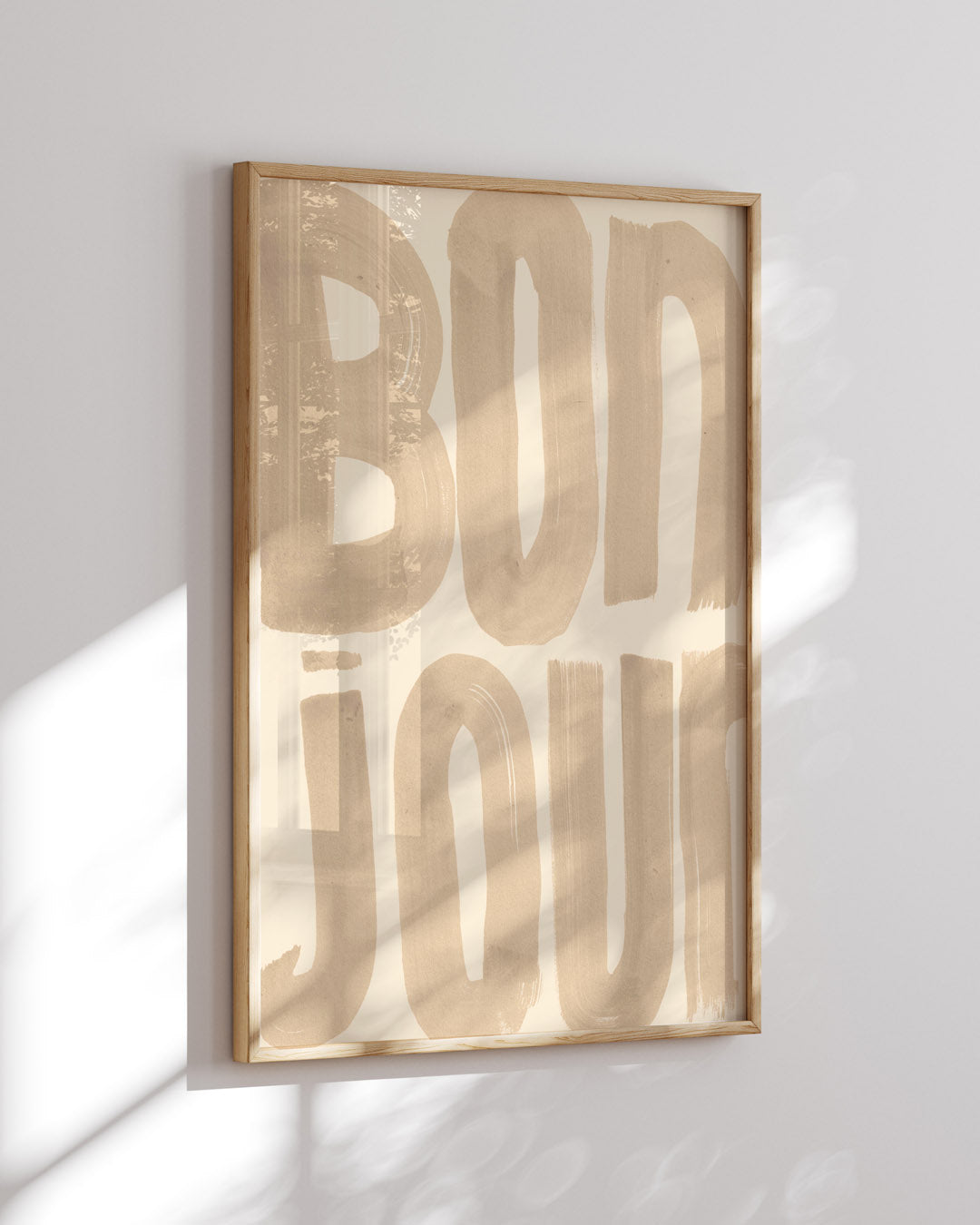 Bonjour Typography Print