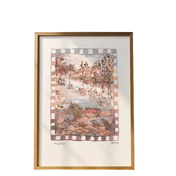 The Lake at Hayles Art Print