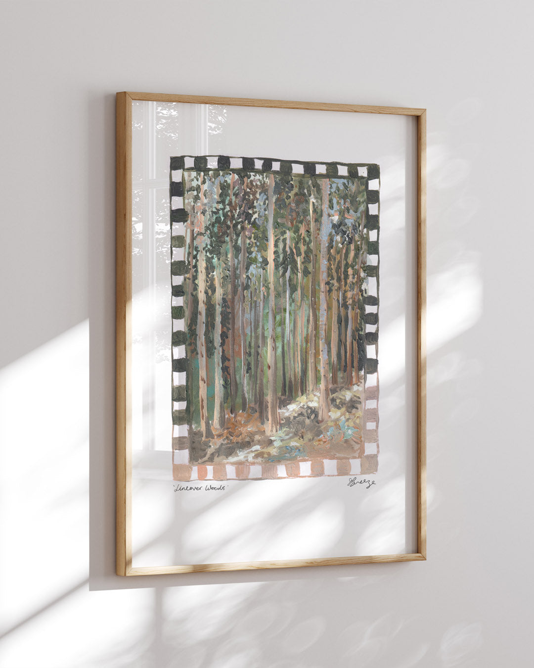 Lineover Wood Art Print