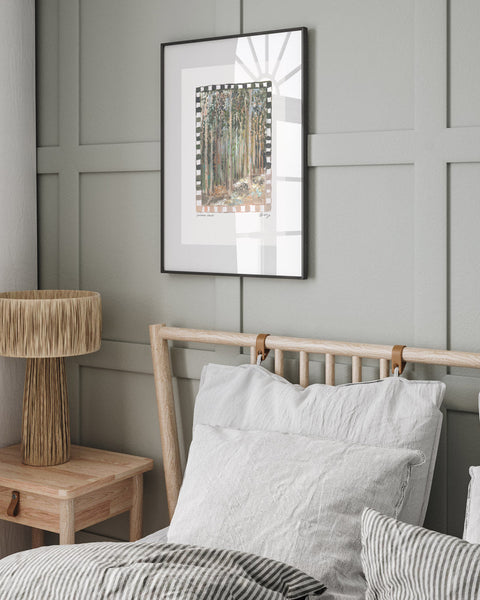 Lineover Wood Art Print