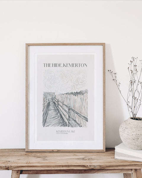 The Hide Kemerton Lakes Art Print