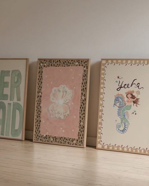 Mermaid Cowgirl Art Print