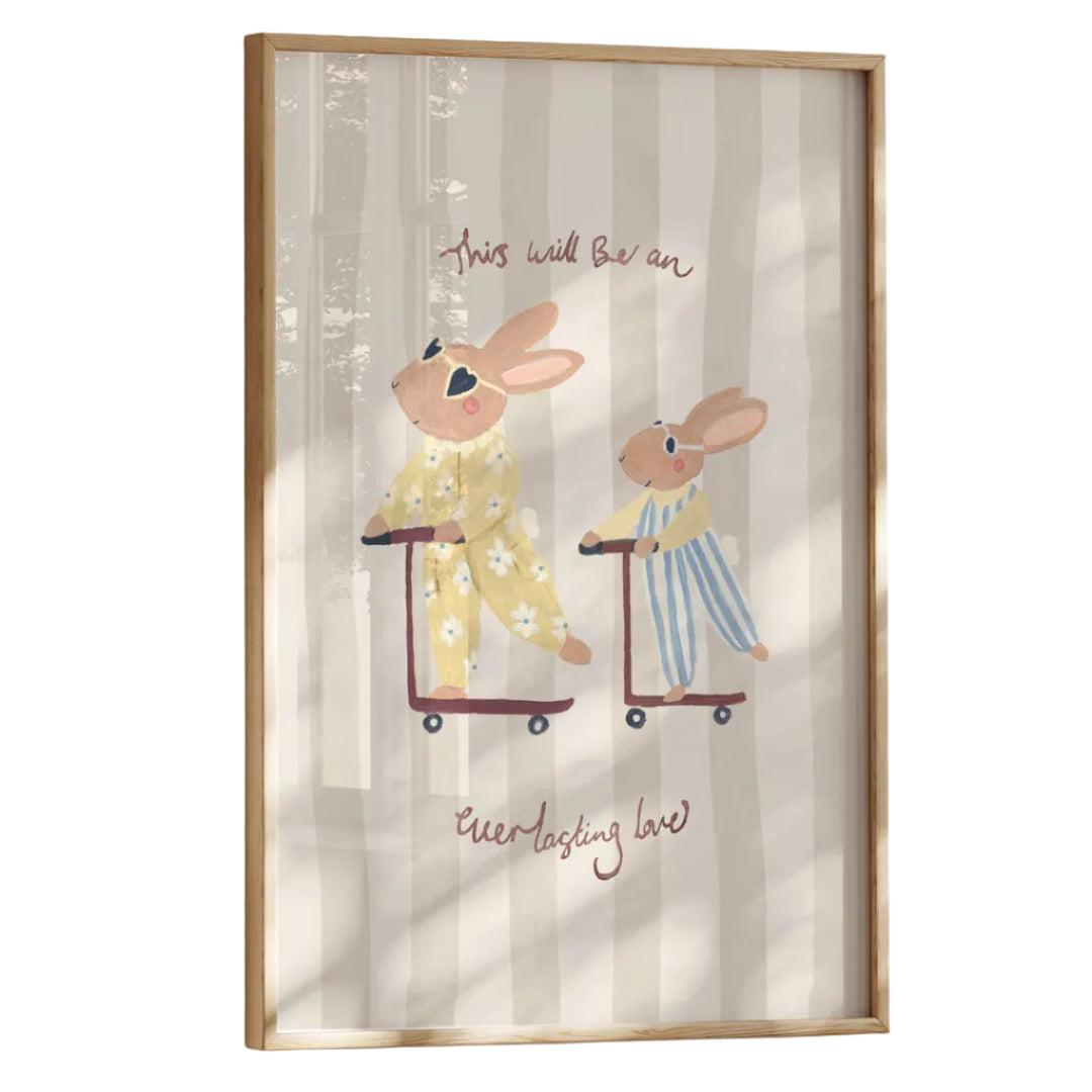 Everlasting Love Bunnies - Big Sister Art Print
