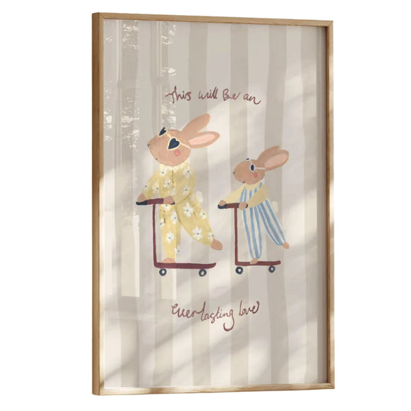 Everlasting Love Bunnies - Big Sister Art Print