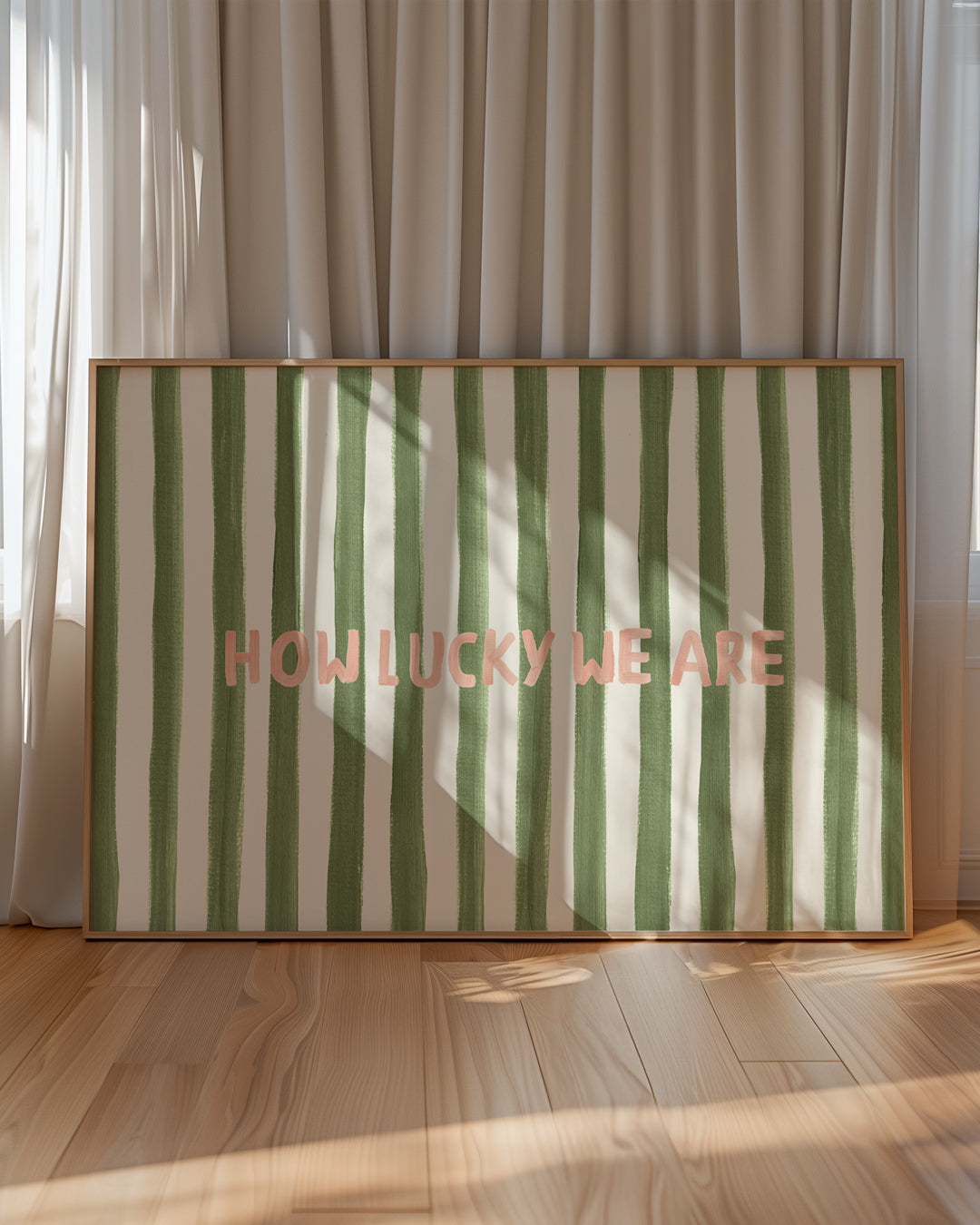 How Lucky We Are Typography Art Print